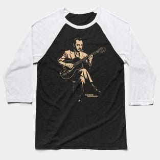 Django Reinhardt Manouche Jazz Guitarist Illustration Baseball T-Shirt